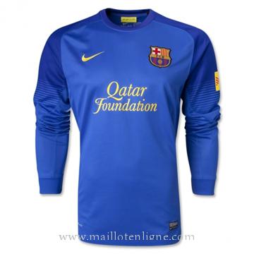 Maillot Barcelone Manche Longue Bleu 2013-2014